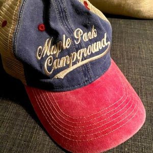 Cute Baseball hat - Maple Park Campground - adult One Size Fits Most -Adjustable